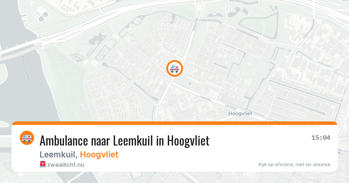 Ambulance naar Leemkuil in Hoogvliet — 20 mrt 2026
