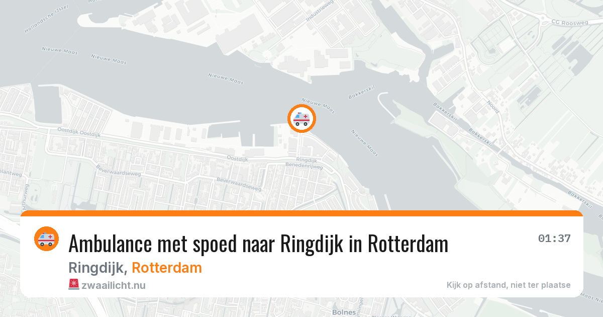 Ambulance met spoed naar Ringdijk in Rotterdam — 25 apr 2026