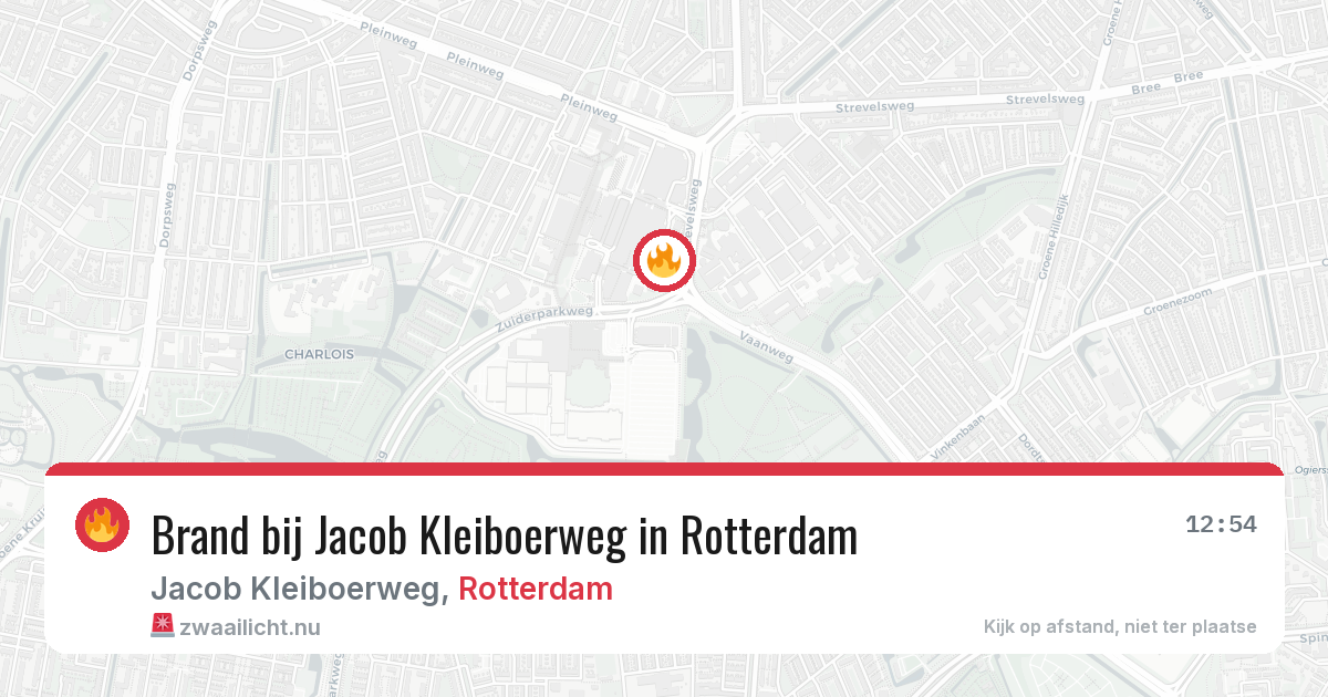 Brand bij Jacob Kleiboerweg in Rotterdam — 27 mei 2026