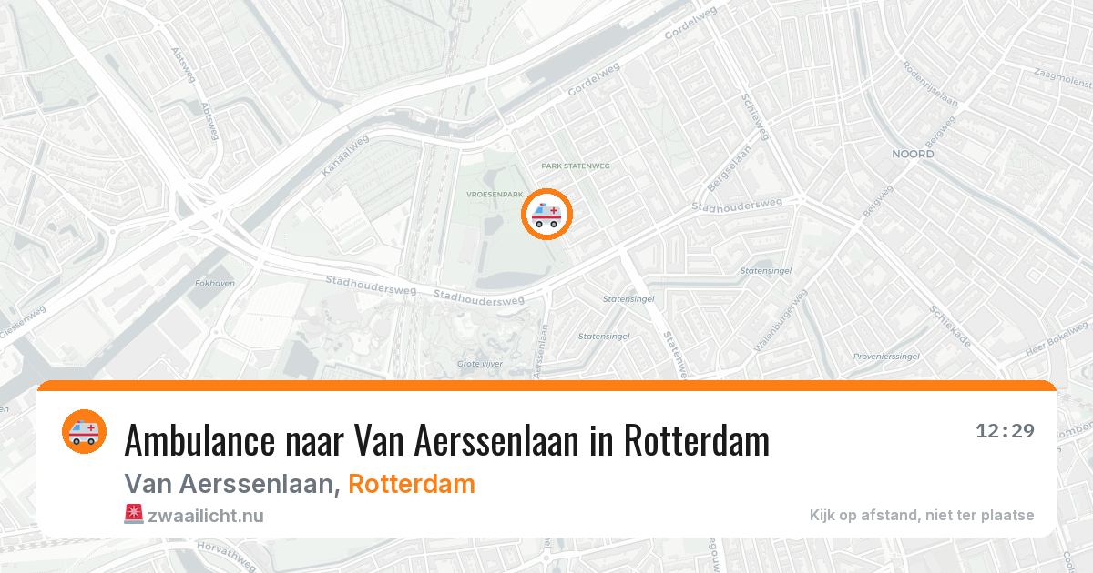 Ambulance naar Van Aerssenlaan in Rotterdam — 16 jul 2026