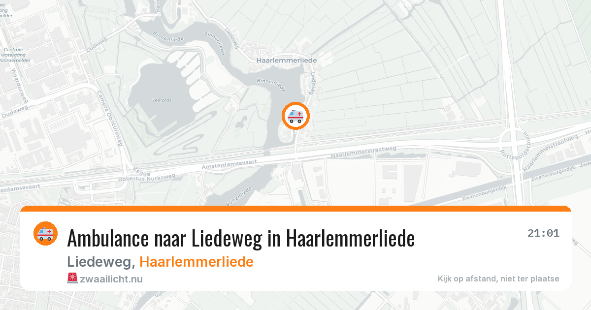 Ambulance naar Liedeweg in Haarlemmerliede — 18 jul 2026
