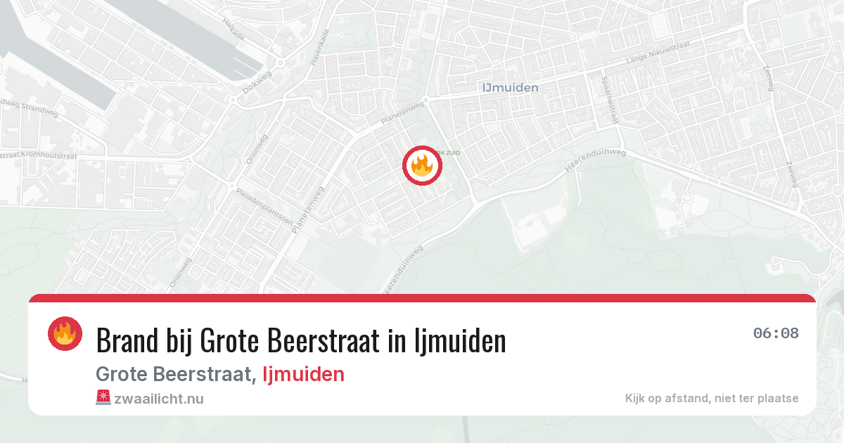 Brand bij Grote Beerstraat in Ijmuiden — 26 apr 2026