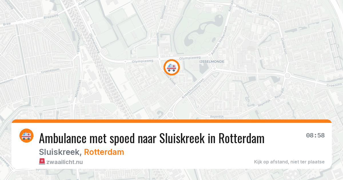 Ambulance met spoed naar Sluiskreek in Rotterdam — 24 mrt 2026
