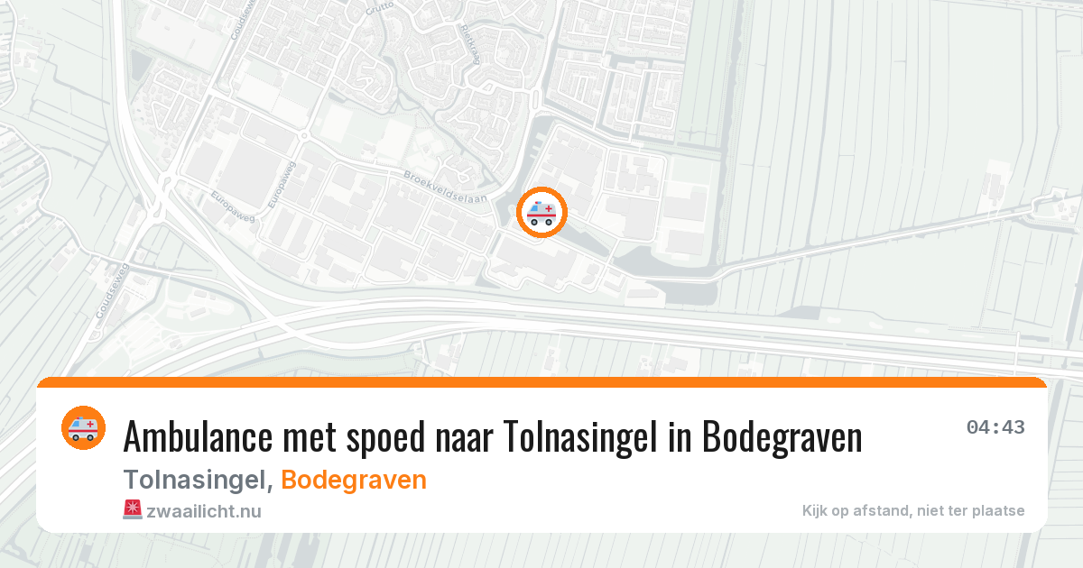 Ambulance met spoed naar Tolnasingel in Bodegraven — 30 mrt 2026