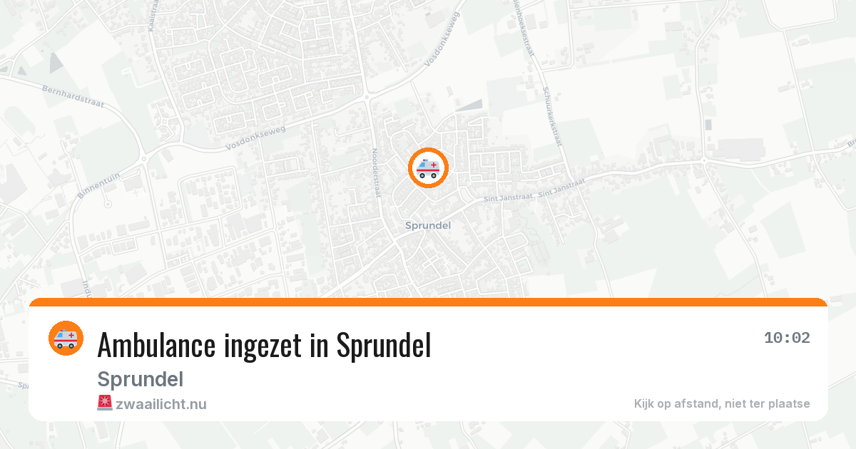 Ambulance ingezet in Sprundel — 8 jul 2026