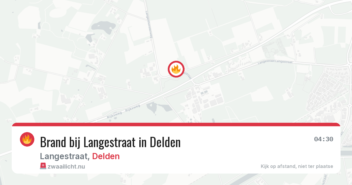 Brand bij Langestraat in Delden — 13 mrt 2026