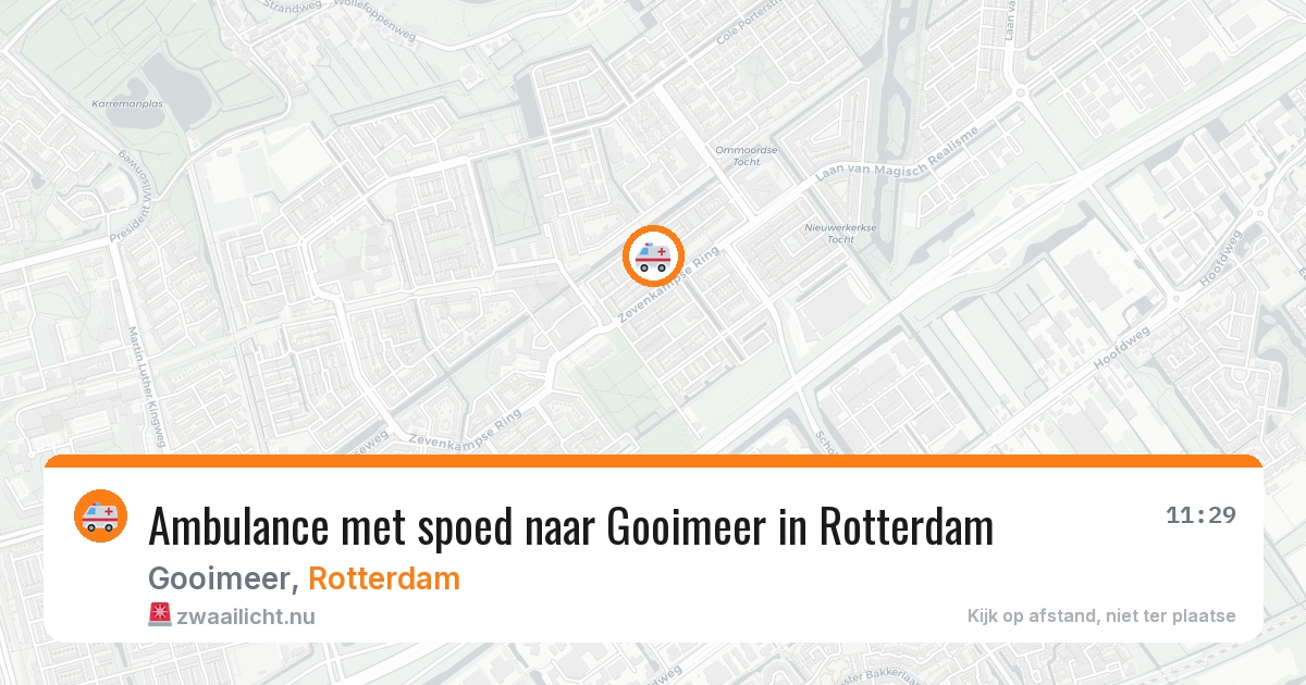 Ambulance met spoed naar Gooimeer in Rotterdam — 1 jun 2026