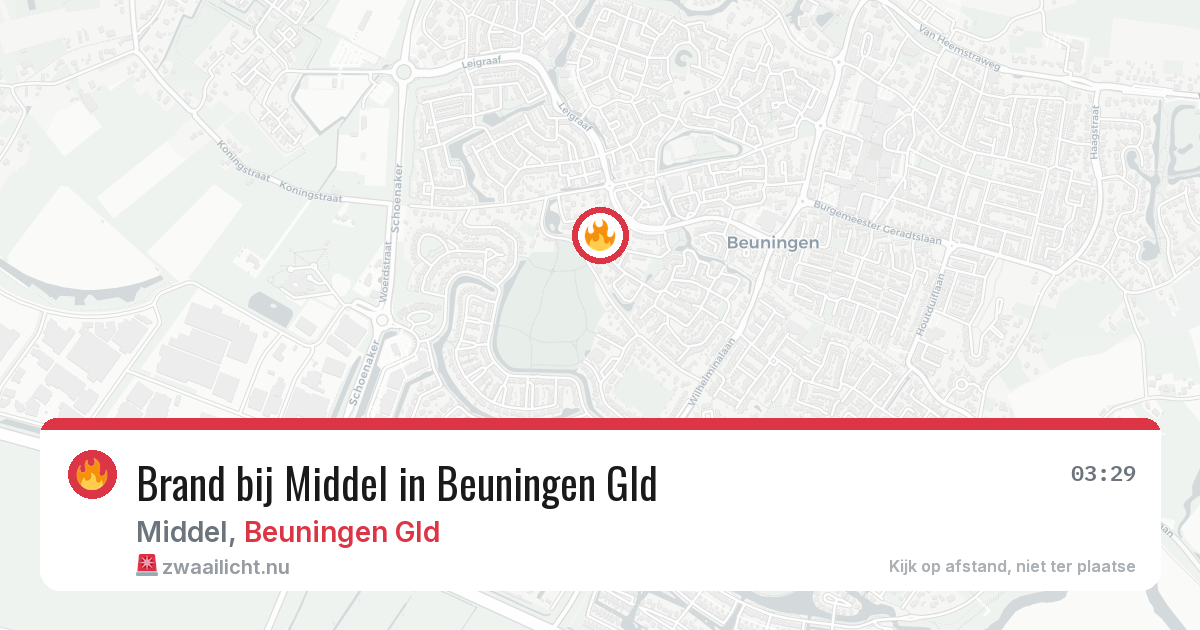 Brand bij Middel in Beuningen Gld — 27 mei 2026