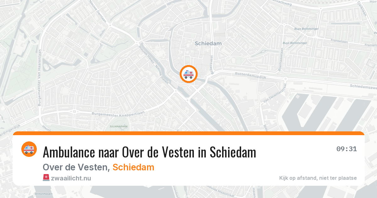 Ambulance naar Over de Vesten in Schiedam — 8 jun 2026