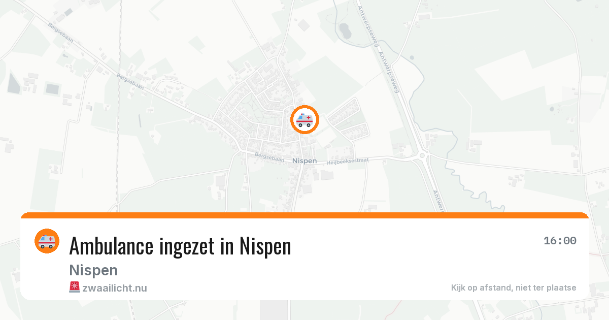 Ambulance ingezet in Nispen — 23 jul 2026