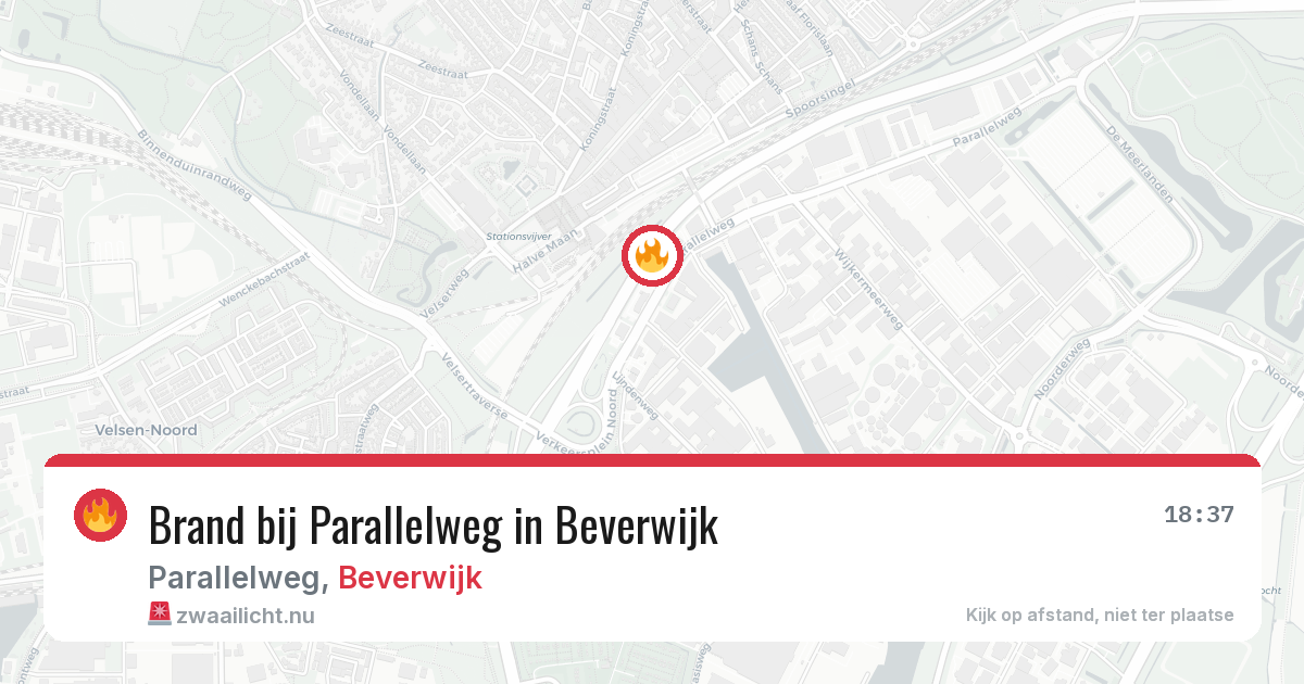 Brand bij Parallelweg in Beverwijk — 12 jul 2026
