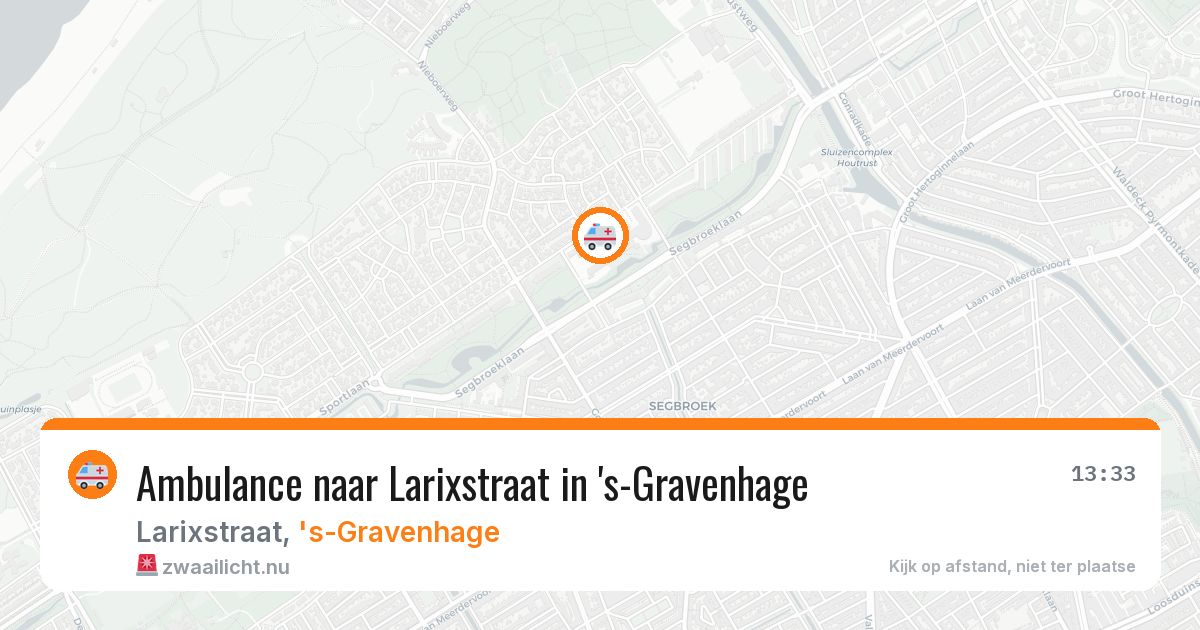 Ambulance naar Larixstraat in 's-Gravenhage — 23 jul 2026