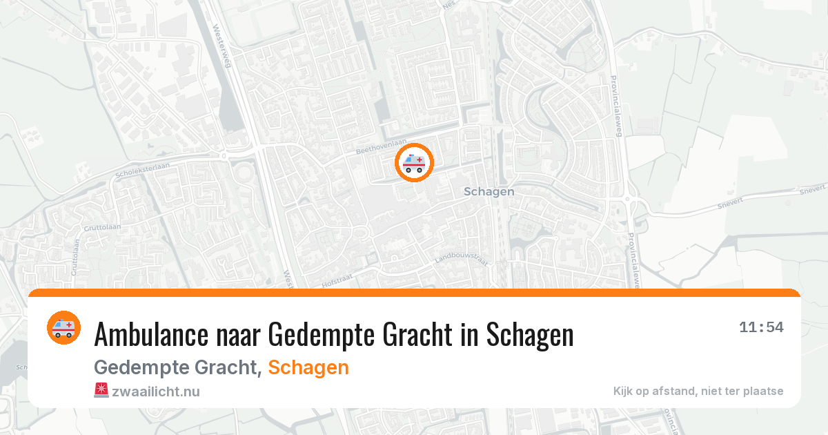 Ambulance naar Gedempte Gracht in Schagen — 17 jul 2026