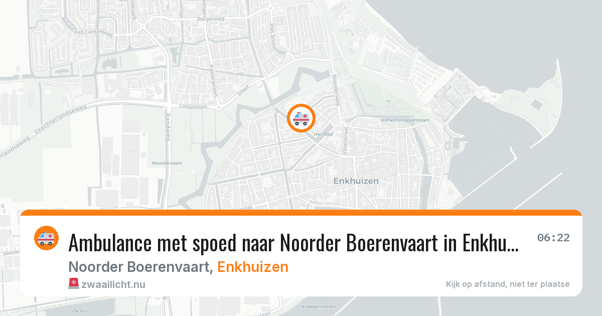 Ambulance met spoed naar Noorder Boerenvaart in Enkhuizen — 25 jul 2026