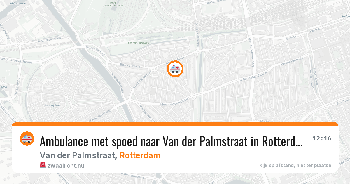 Ambulance met spoed naar Van der Palmstraat in Rotterdam — 30 mrt 2026