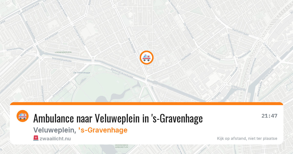 Ambulance naar Veluweplein in 's-Gravenhage — 18 jul 2026