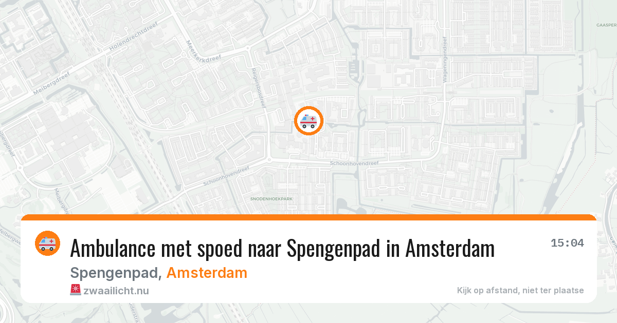 Ambulance met spoed naar Spengenpad in Amsterdam — 20 jul 2026