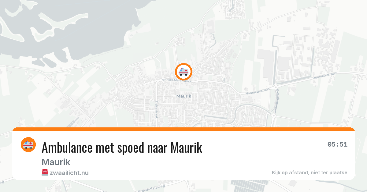 Ambulance met spoed naar Maurik — 28 feb 2026 | 🚨 Zwaailicht.nu