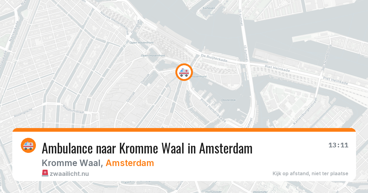 Ambulance naar Kromme Waal in Amsterdam — 24 mrt 2026