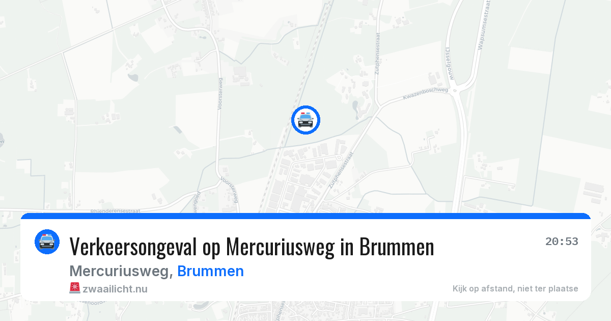 Verkeersongeval op Mercuriusweg in Brummen — 20 feb 2026