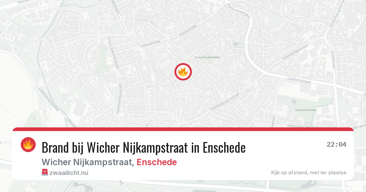 Brand bij Wicher Nijkampstraat in Enschede — 5 mei 2026