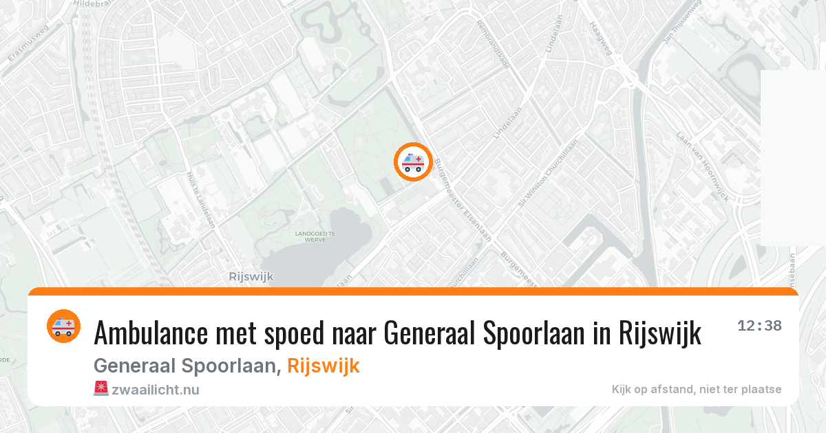 Ambulance met spoed naar Generaal Spoorlaan in Rijswijk — 11 jul 2026