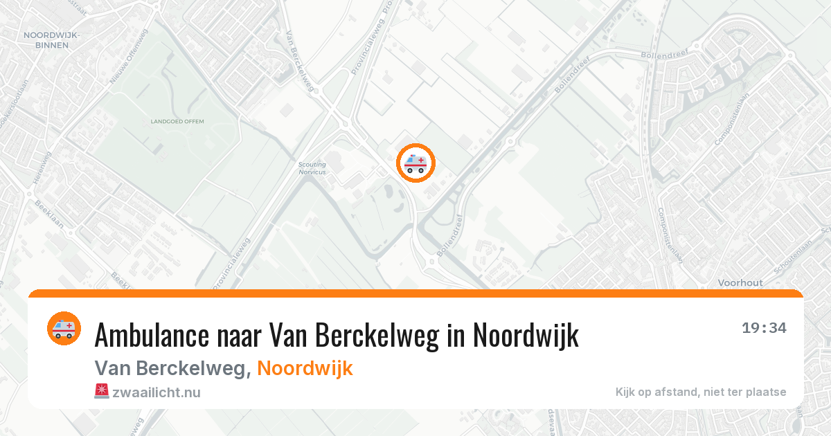 Ambulance naar Van Berckelweg in Noordwijk — 11 jul 2026