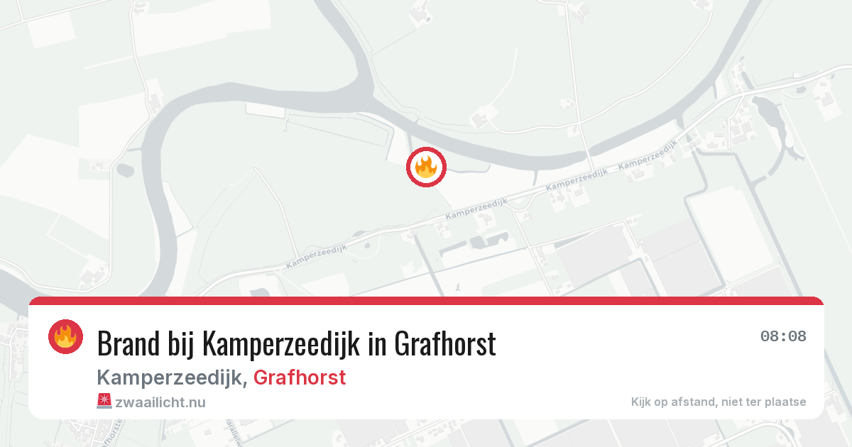 Brand bij Kamperzeedijk in Grafhorst — 9 mei 2026