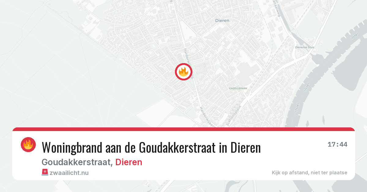 Woningbrand aan de Goudakkerstraat in Dieren — 17 mrt 2026