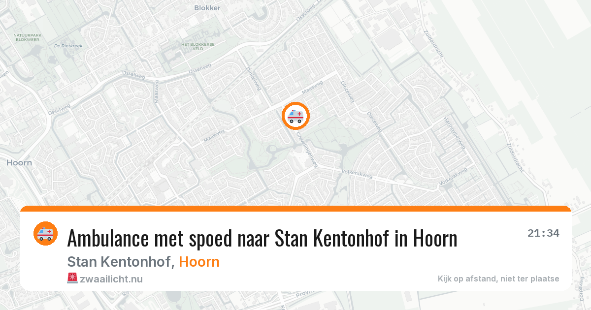 Ambulance met spoed naar Stan Kentonhof in Hoorn — 8 mei 2026