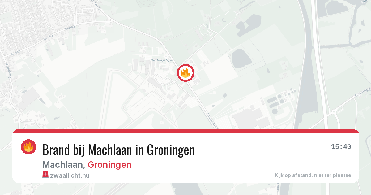 Brand bij Machlaan in Groningen — 9 jul 2026