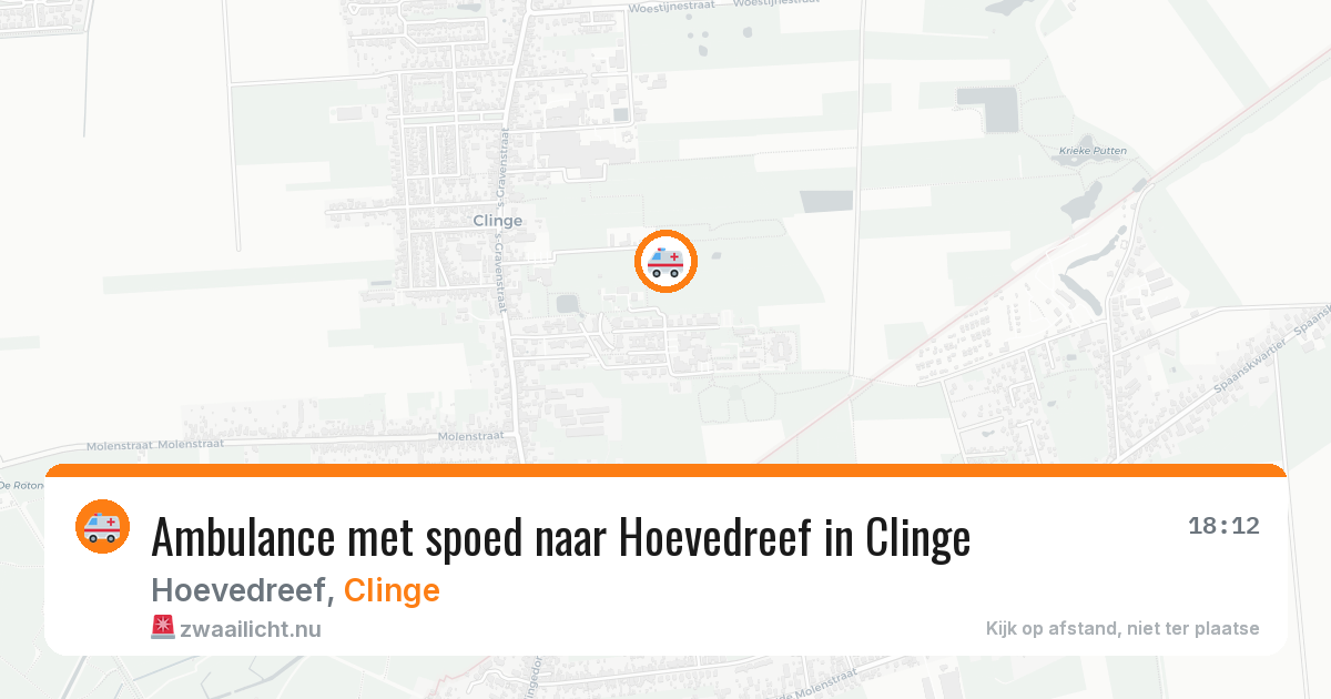 Ambulance met spoed naar Hoevedreef in Clinge — 30 mrt 2026