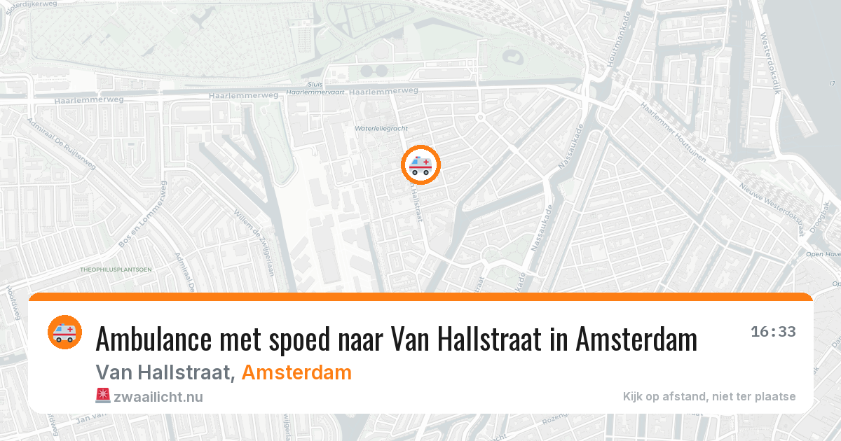 Ambulance met spoed naar Van Hallstraat in Amsterdam — 3 jun 2026