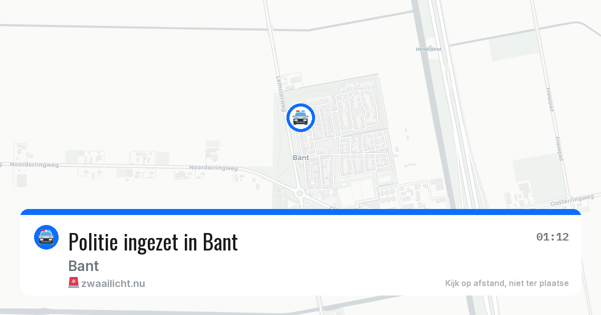 Politie ingezet in Bant — 6 jul 2026 | 🚨 Zwaailicht.nu