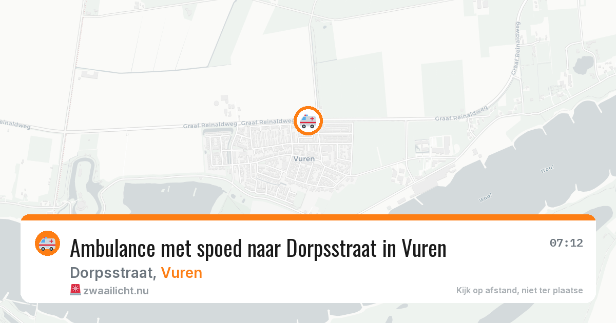 Ambulance met spoed naar Dorpsstraat in Vuren — 21 jul 2026