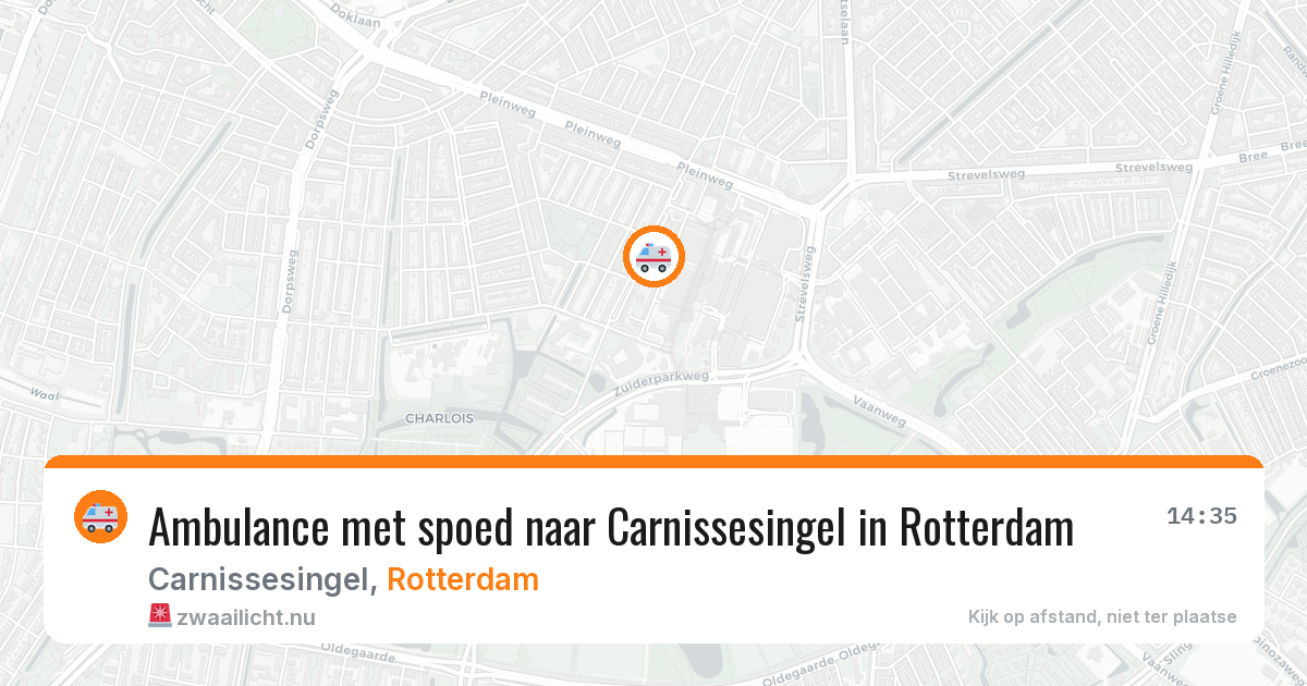 Ambulance met spoed naar Carnissesingel in Rotterdam — 25 mrt 2026