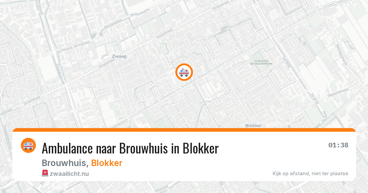 Ambulance naar Brouwhuis in Blokker — 13 jul 2026