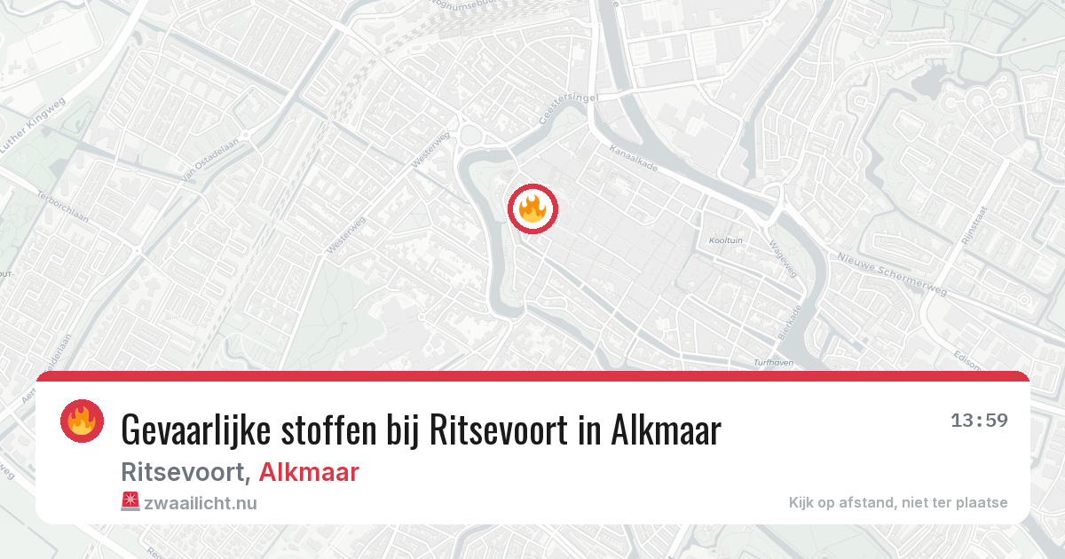 Gevaarlijke stoffen bij Ritsevoort in Alkmaar — 7 mei 2026