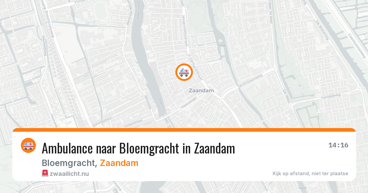 Ambulance naar Bloemgracht in Zaandam — 11 jul 2026