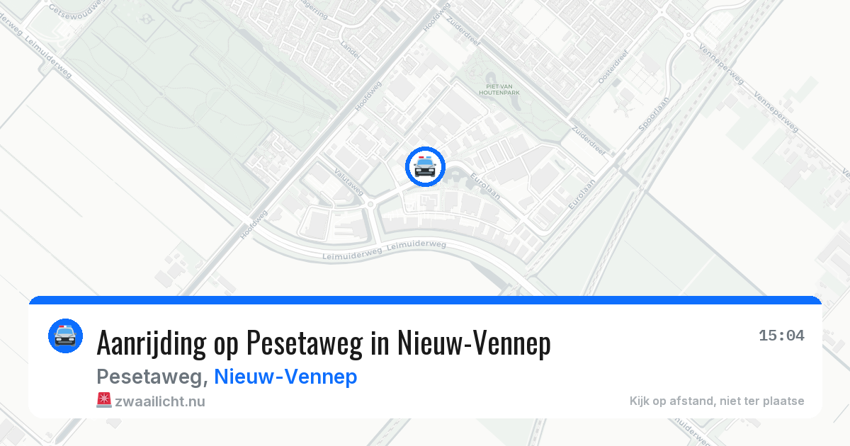 Aanrijding op Pesetaweg in Nieuw-Vennep — 21 jul 2026
