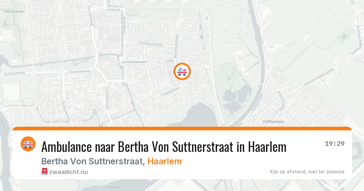 Ambulance naar Bertha Von Suttnerstraat in Haarlem — 26 mei 2026