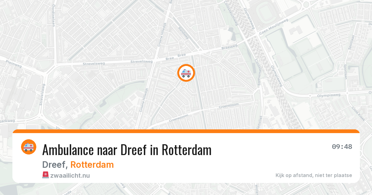 Ambulance naar Dreef in Rotterdam — 26 mei 2026