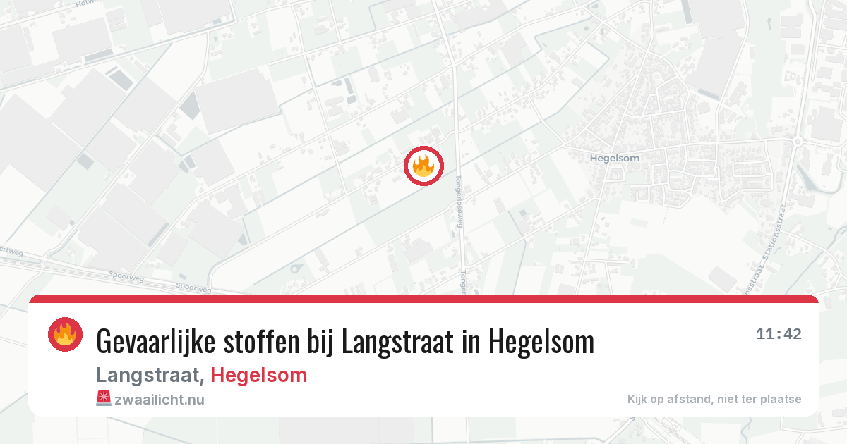 Gevaarlijke stoffen bij Langstraat in Hegelsom — 23 feb 2026
