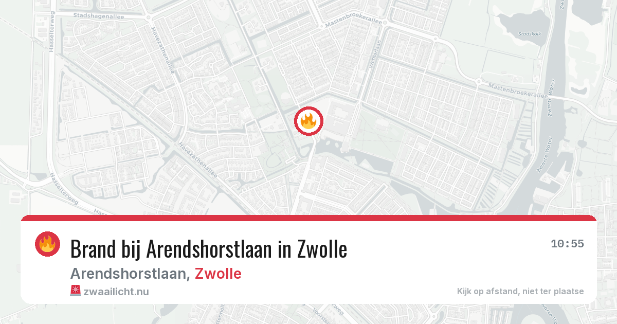 Brand bij Arendshorstlaan in Zwolle — 13 jul 2026