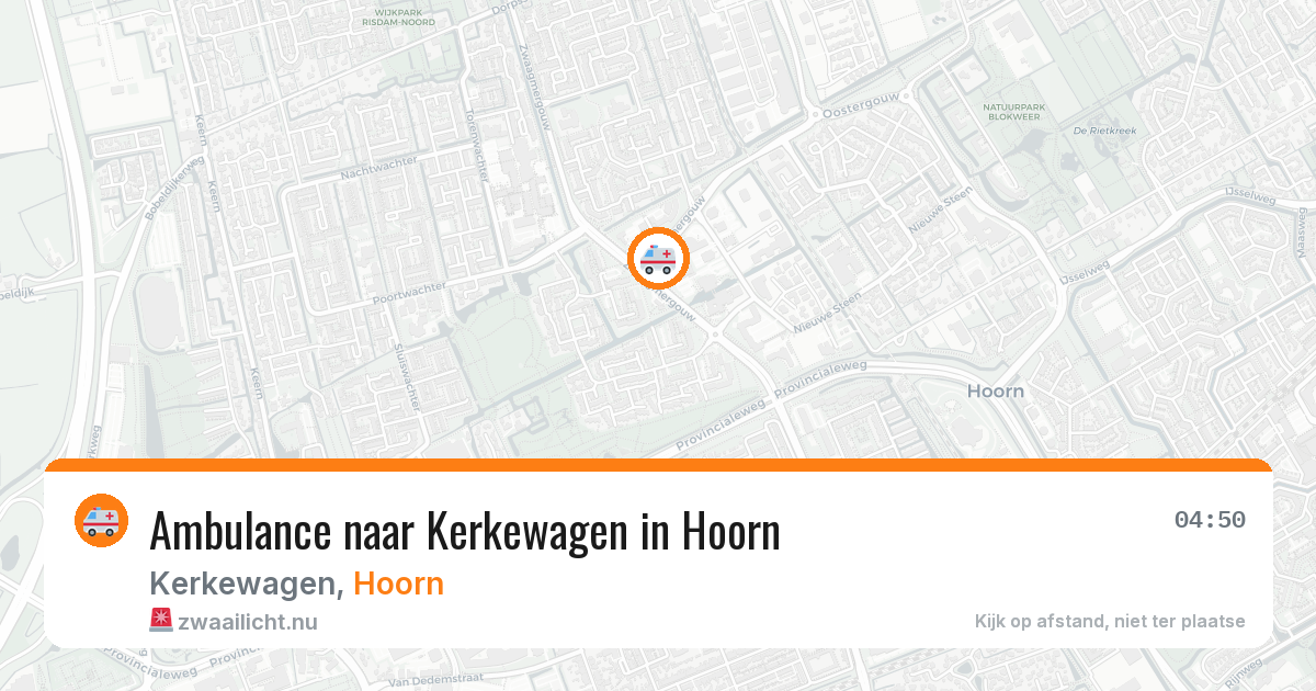 Ambulance naar Kerkewagen in Hoorn — 18 jul 2026