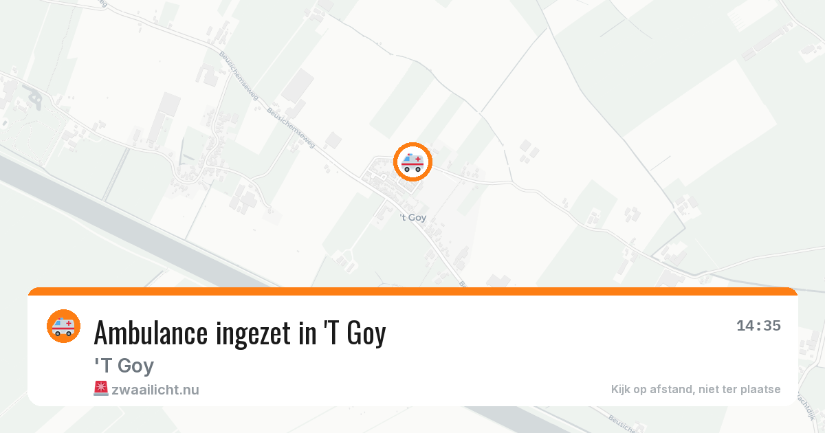 Ambulance ingezet in 'T Goy — 21 mei 2026