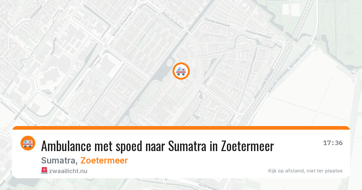 Ambulance met spoed naar Sumatra in Zoetermeer — 16 jul 2026