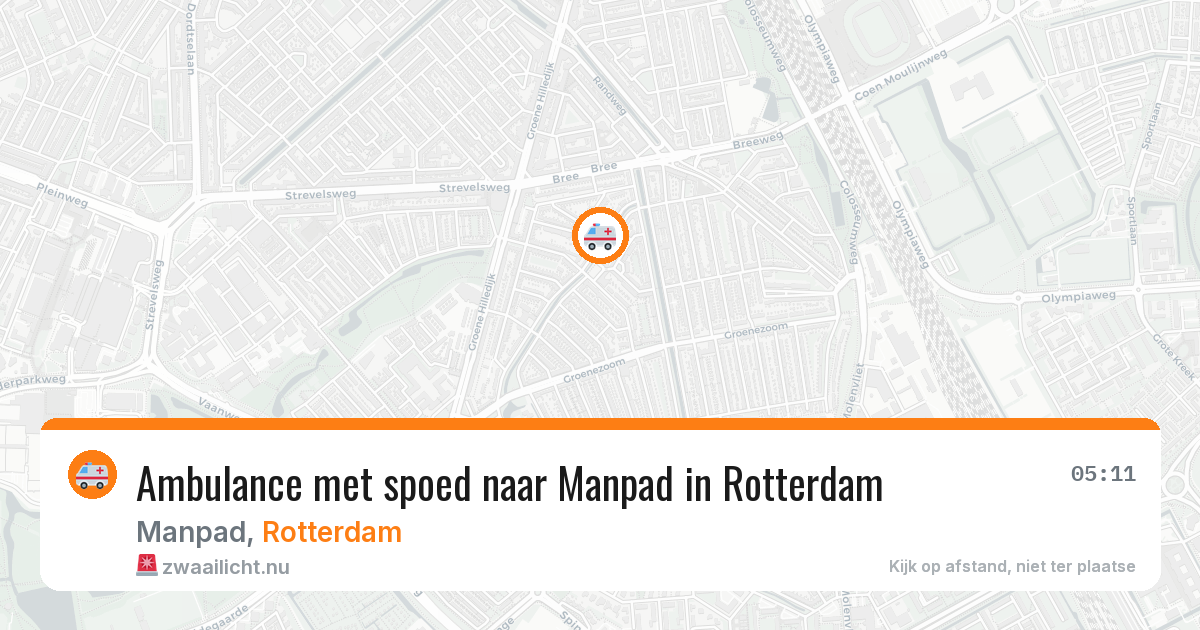 Ambulance met spoed naar Manpad in Rotterdam — 27 mrt 2026