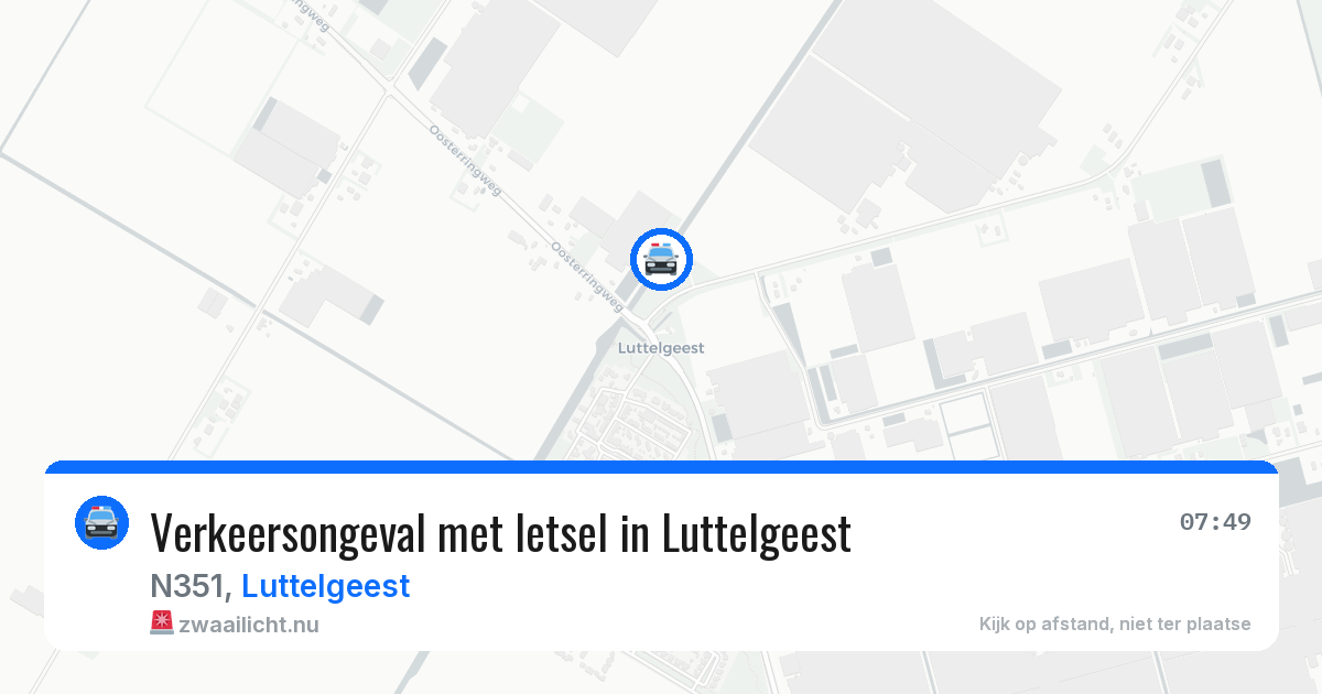 Verkeersongeval met letsel in Luttelgeest — 8 apr 2026