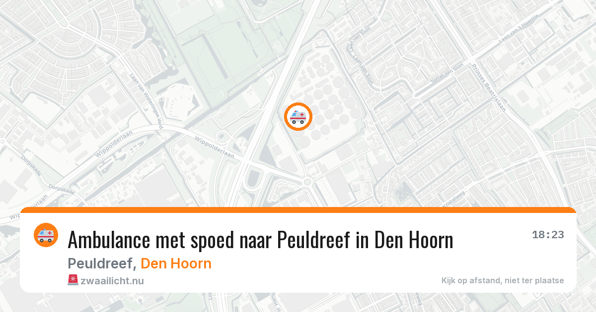 Ambulance met spoed naar Peuldreef in Den Hoorn — 17 jul 2026